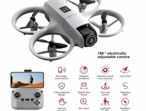 T1 Aircraft Mini Drone with Aerial Camera | Gesture Control, LED Lights, Altitude Hold & App Control